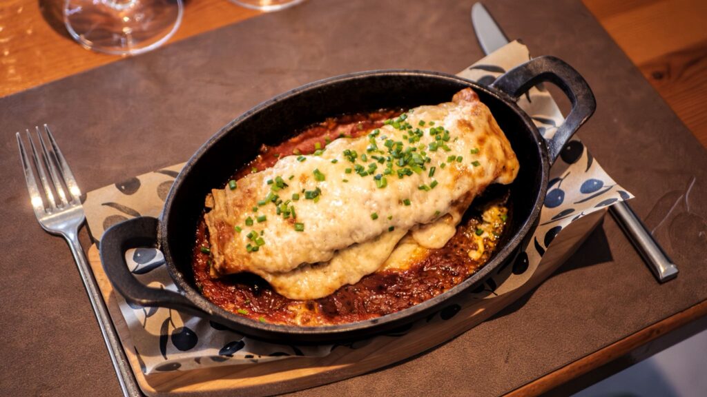 Lasaña casera Ses Oliveres Port de Sóller