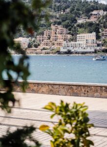 Vista desde la terraza del restaurante Ses Oliveres Port de Sóller