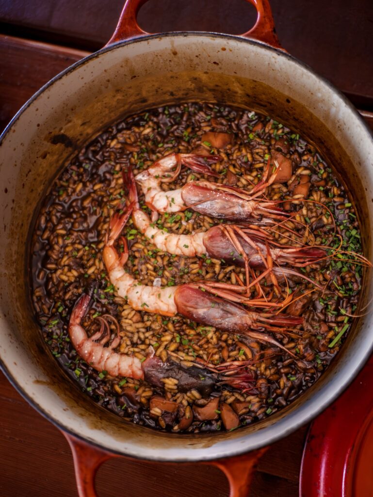 Arroz cremoso con gamba roja de Sóller